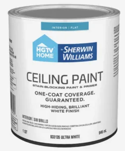 HGTV HOME by Sherwin-Williams Flat White Ceiling Paint and Primer