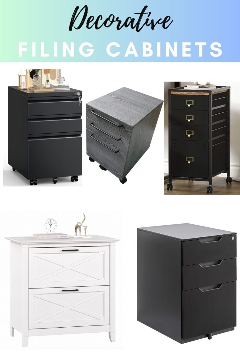 DIY File Makeover with Peel and Stick Wallpaper