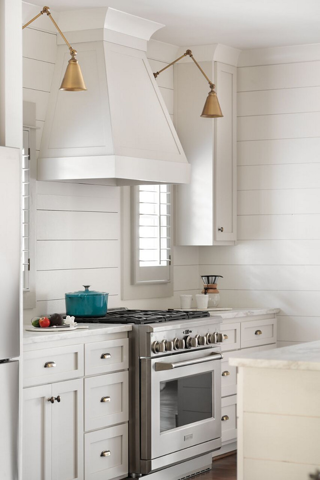 kitchen cabinets in Edgecomb Gray by Benjamin Moore