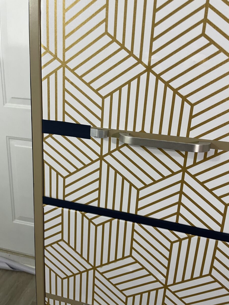 DIY File Makeover with Peel and Stick Wallpaper