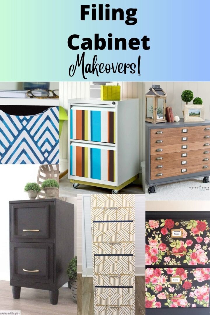 DIY File Makeover with Peel and Stick Wallpaper