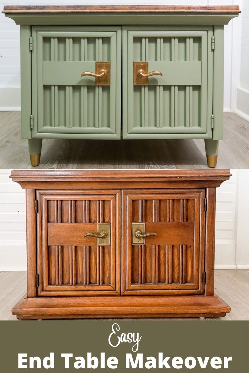 end table makeover before and after