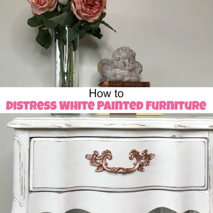 Image for How to Distress Furniture for that Worn White Painted Look