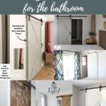 sliding barn door to the bathroom with privacy tips