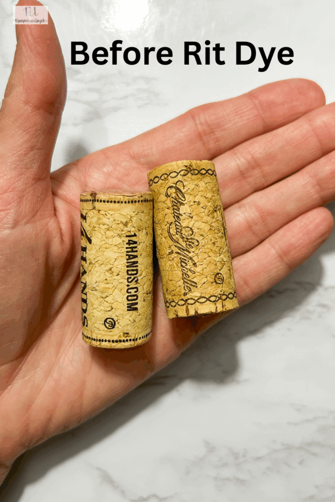 before using rit dye to dye wine corks