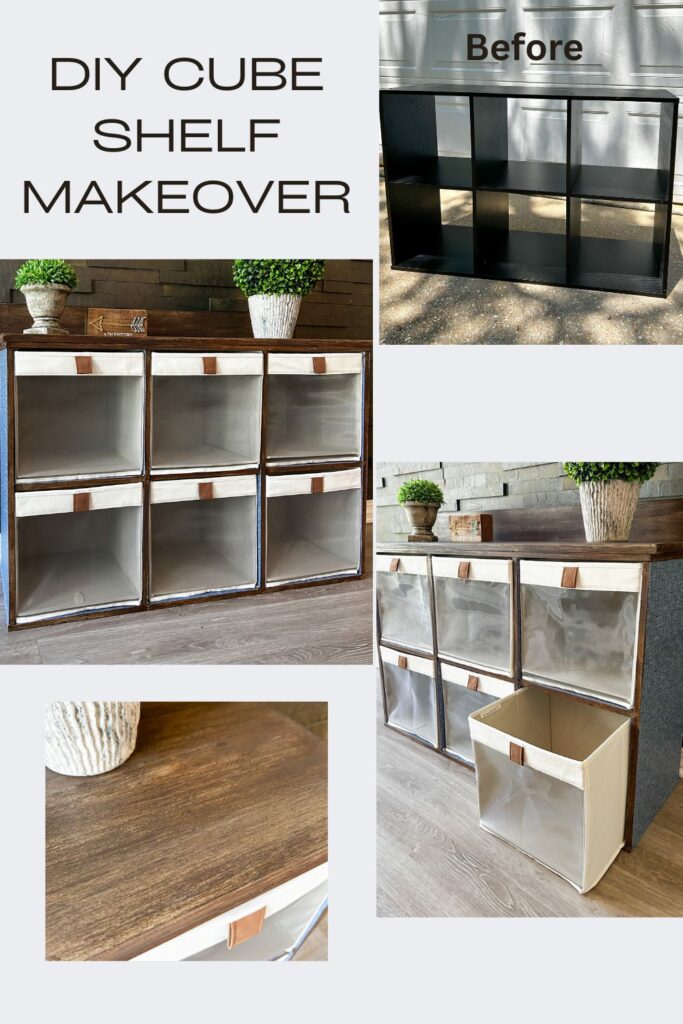 DIY cube shelf makeover
