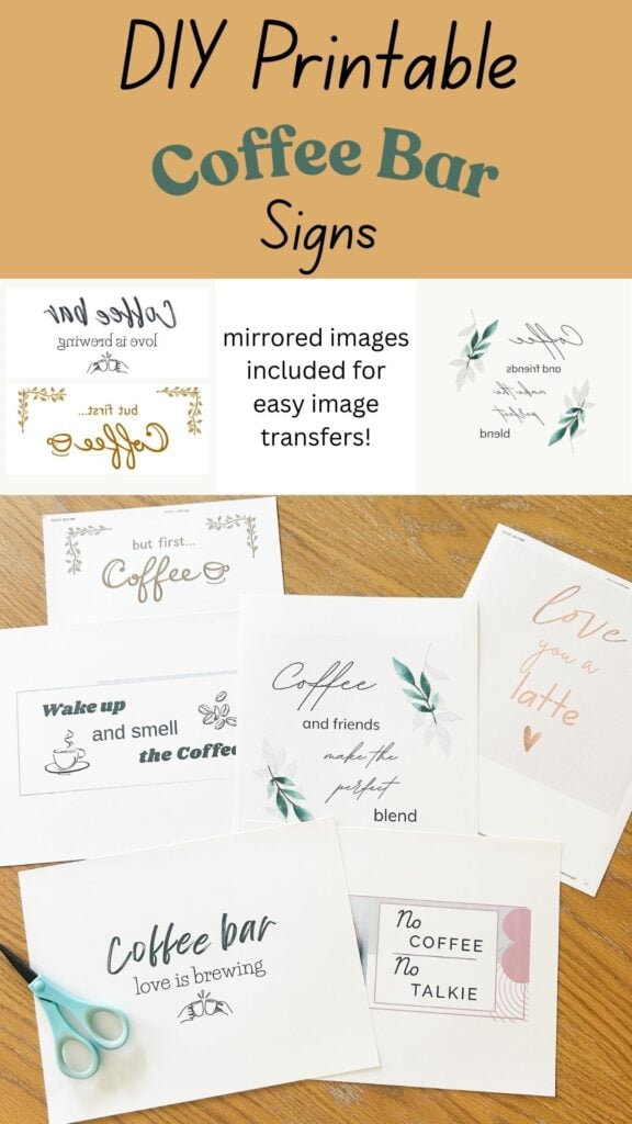 DIY printable coffee bar signs
