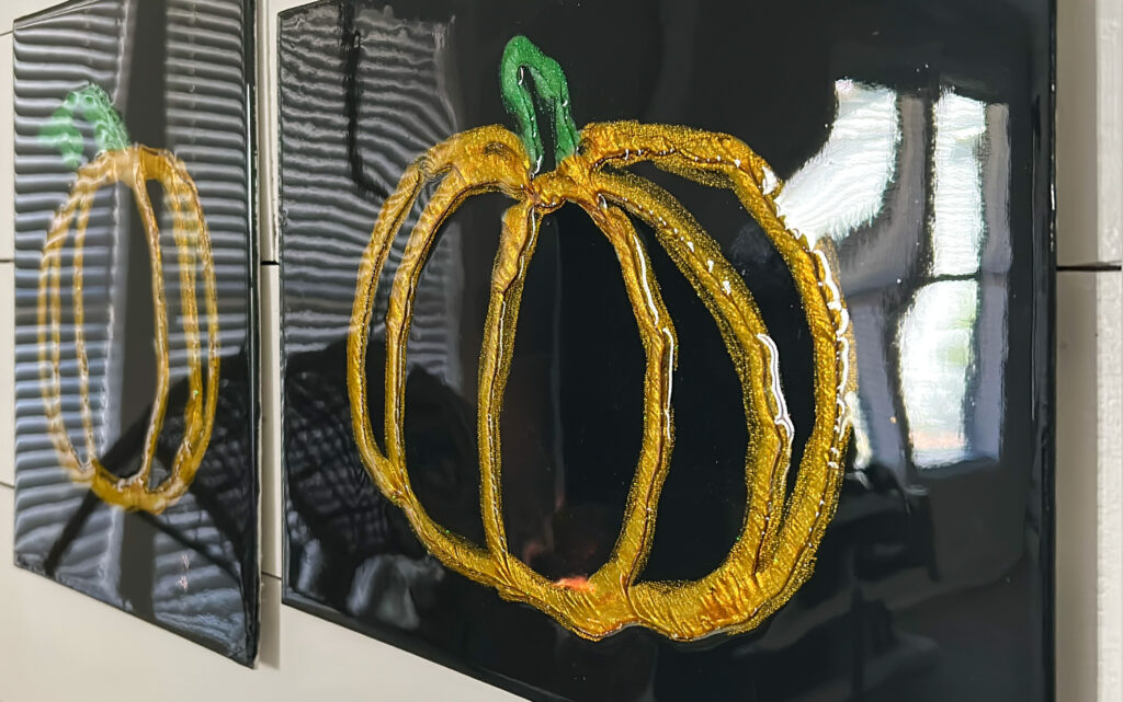 close up DIY fall art