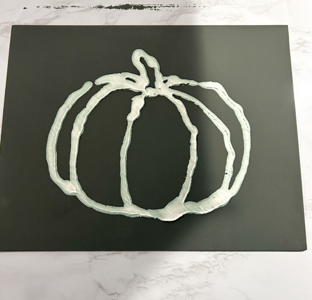 fall wall art with paintable caulk 