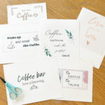 printed DIY coffee bar sign