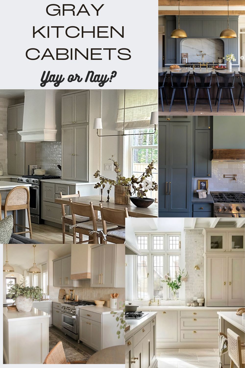 gray kitchen cabinets